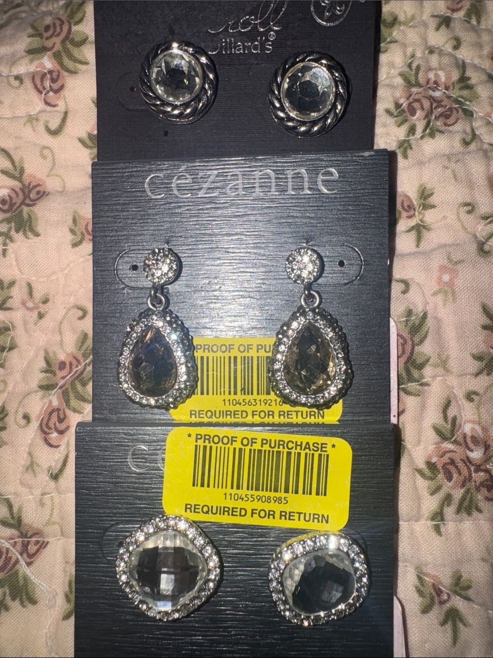 cezanne Clear Crystal Multi-Pair Earring Set in Silver-Tone